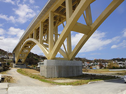 みんなが使う橋も大切なインフラのひとつ。写真提供：日本工営株式会社